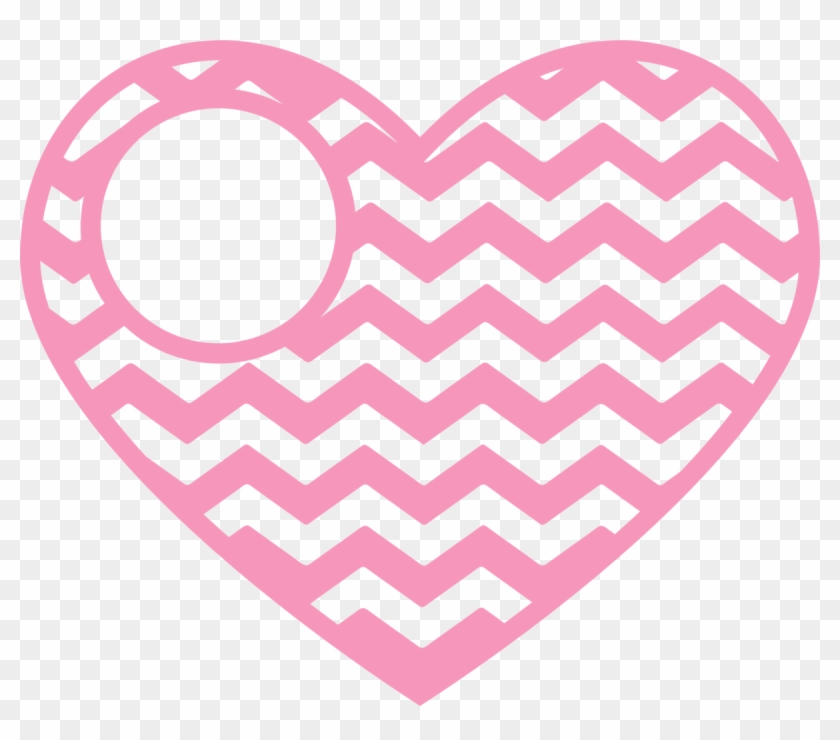 Chevron Heart Monogram Clipart