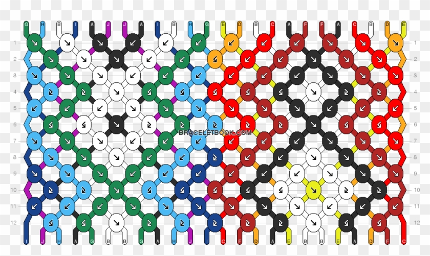 Rainbow Chevron Friendship Bracelet Pattern Number - Friendship Bracelets Patterns Pink Clipart