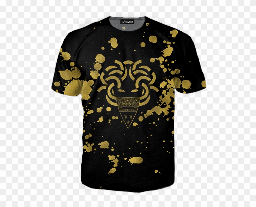 Medusa Gold Print Tee - Active Shirt Clipart #1040721