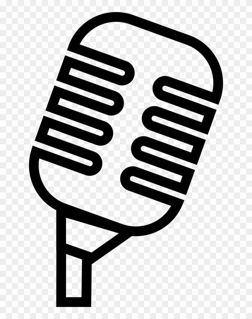 648 X 980 1 - Microphone Outline Png Clipart