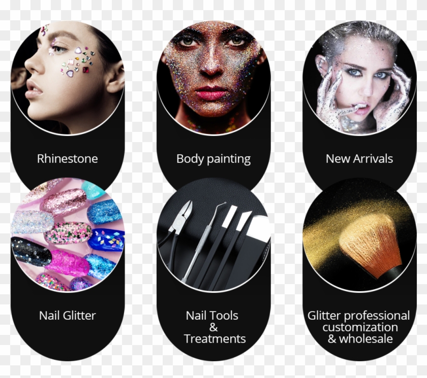 Tct-239 Mirror Powder Effect Chrome Nails Pigment Gel - Label Clipart