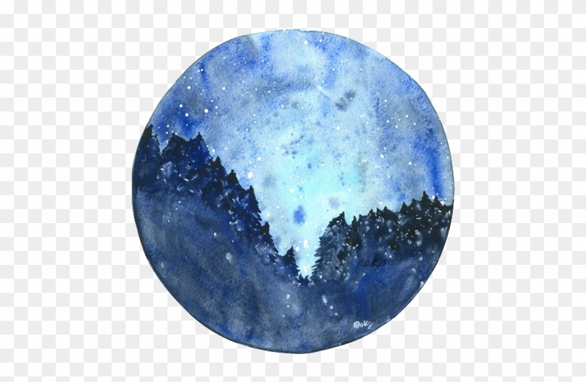 The Silence Between The Notes Night Sky Painting, Circle - Circle Painting Clipart #1041338