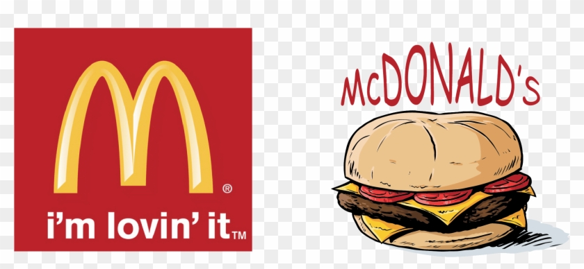 Graphic Food Fast Design Logo Mcdonalds Clipart - Logo Of Mcdonalds Burger - Png Download