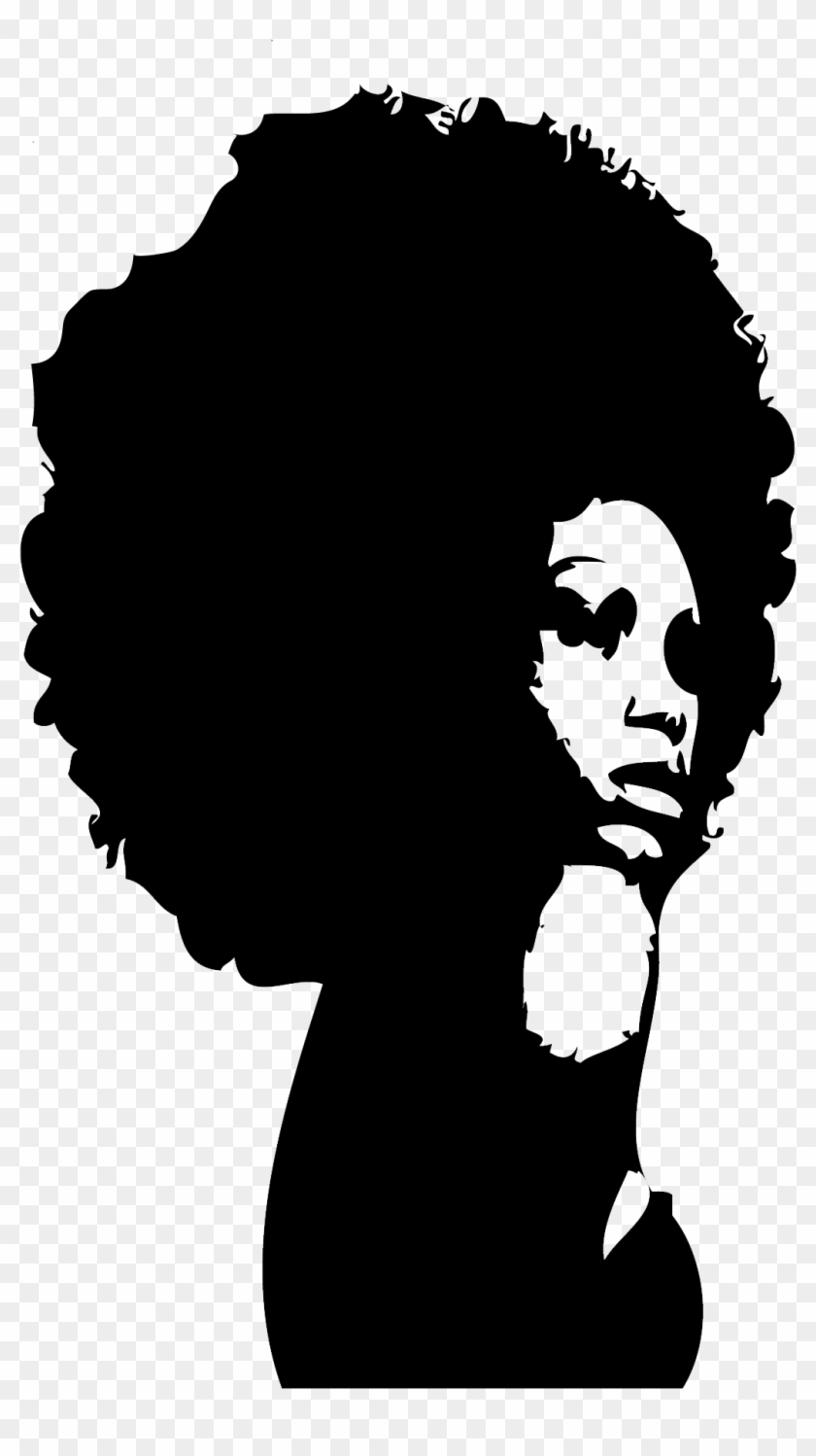 Curly Afro Silhouette At Getdrawings - Silhouette Black Woman Afro Clipart