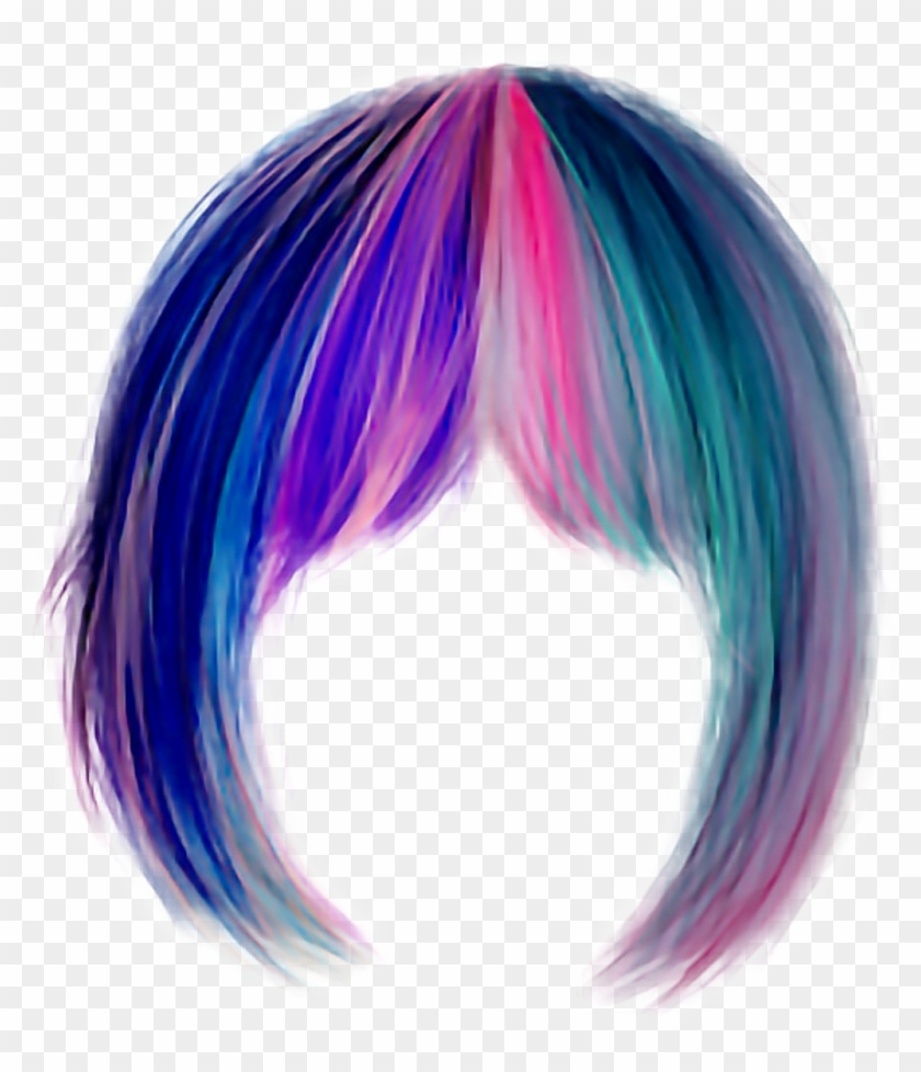 Hair Hairstyle Neon Neonhair Cute Rainbow Freetoedit - Rainbow Hair Png Clipart #1042017