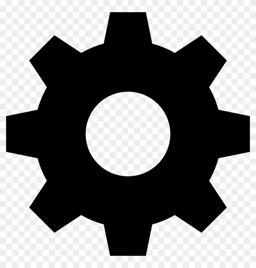 Setting Clipart Black Png - Transparent Background Gear Png