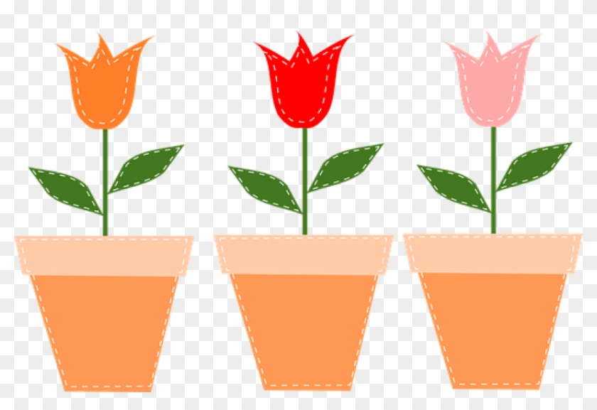 Free Png Download Flower Pots Pots Tulips Flowers Pot - Pot With Flower Clipart Png Transparent Png #1042308