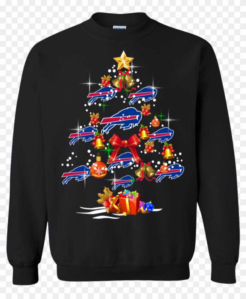 Buffalo Bills Christmas Tree Sweatshirt - Hoodie Post Malone For Girls Clipart #1042908