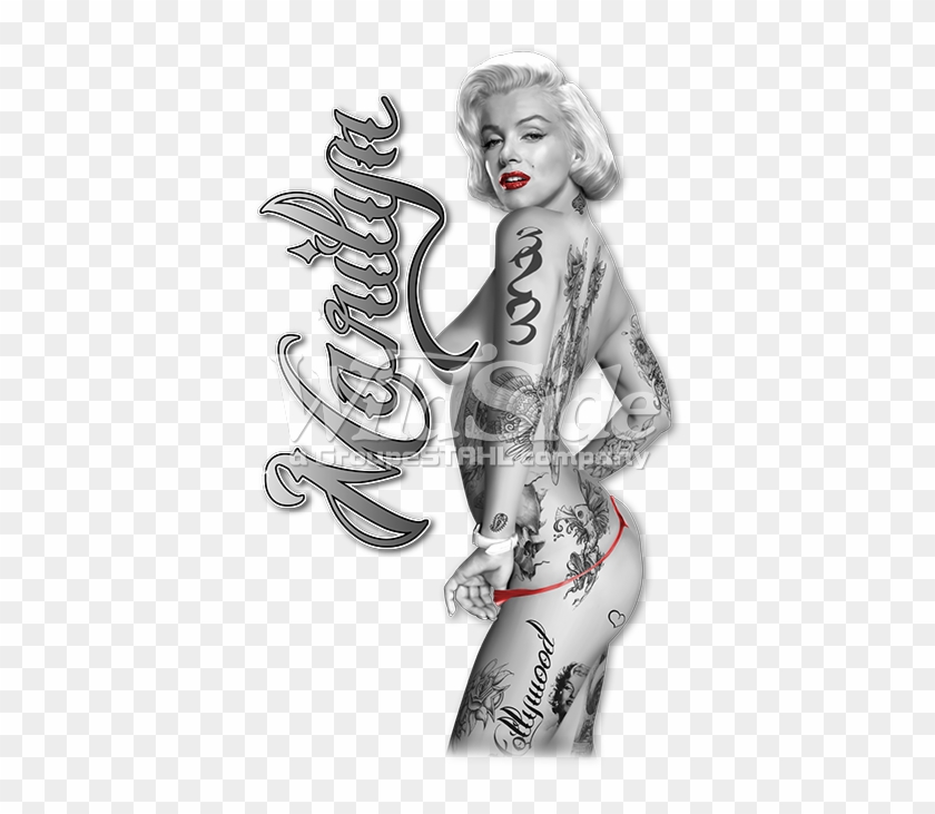 Nude With Tattoos [hd] - Vorlagen Marilyn Monroe Tattoo Clipart