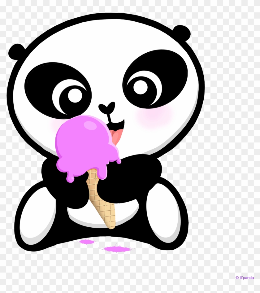 Ice Clipart Kawaii - Dibujos De Pandas Kawaii - Png Download