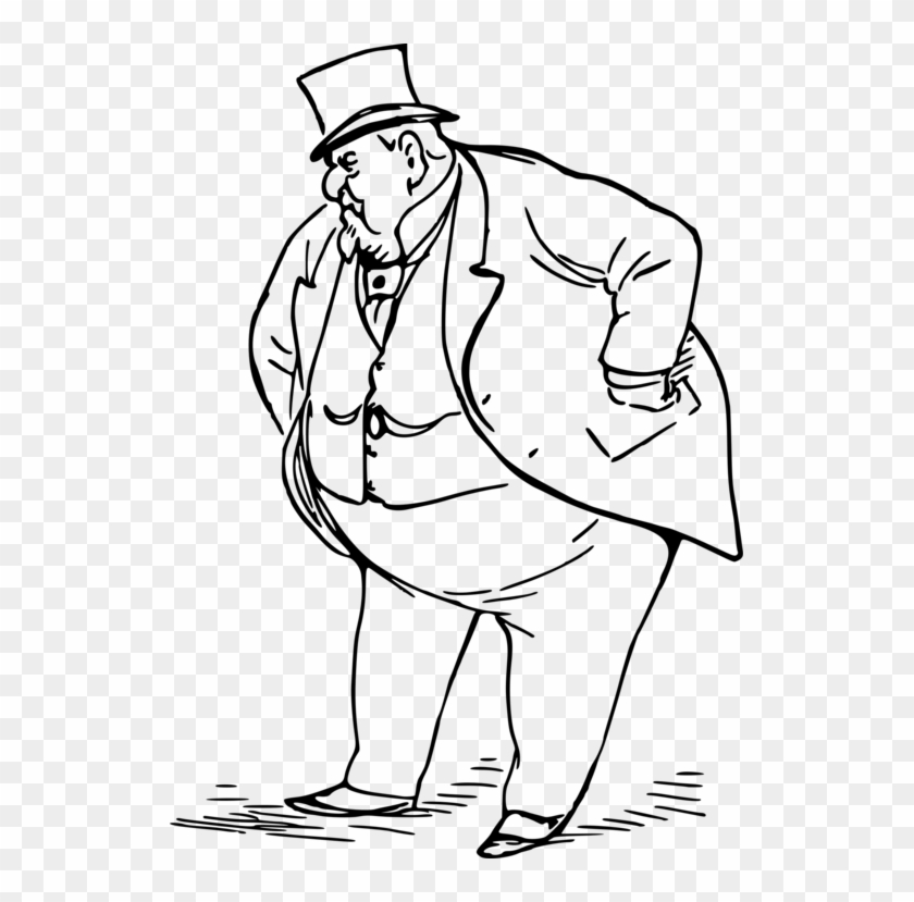 Fat Man Drawing Clipart