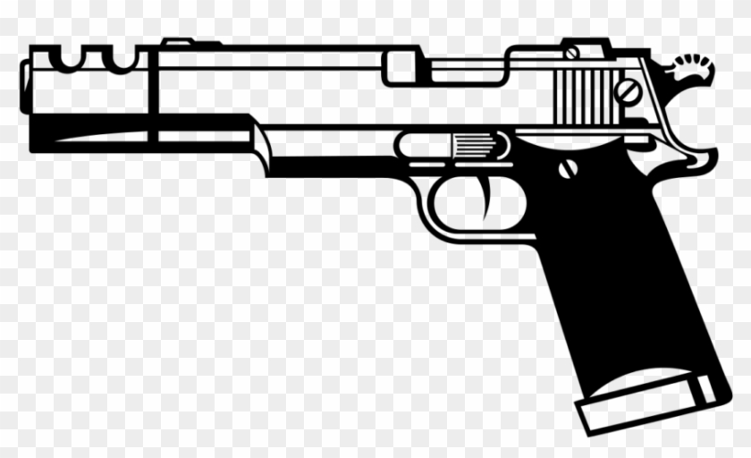 Svg Library Stock Svg Gun Hand - Gun Clipart Black And White - Png Download #1043666