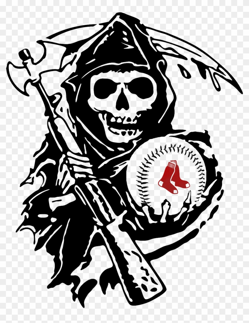 Red Sox Tattoo - Sons Of Anarchy Reaper Logo Clipart