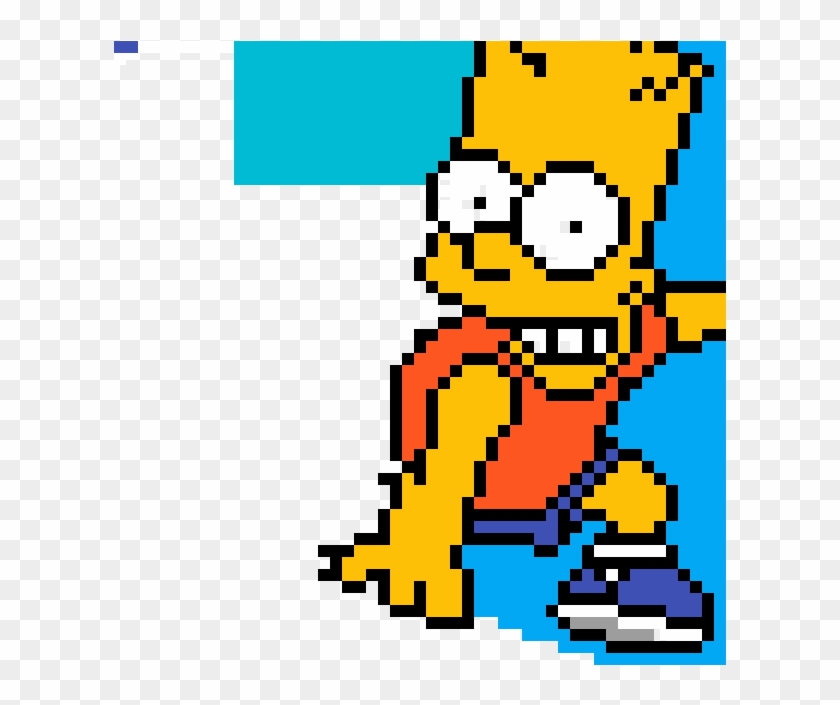 Bart Simpson - Bart Simpson Pixel Art Clipart #1044326