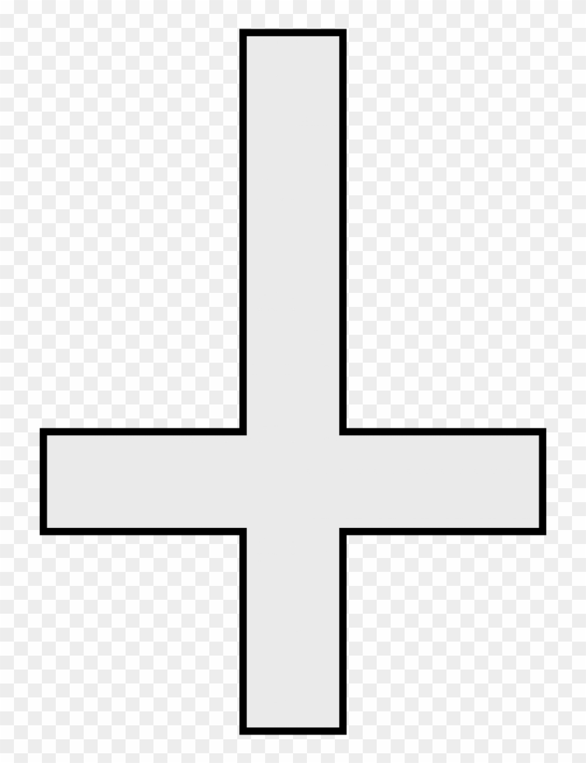 Upside Down Cross Png - Upside Down Cross Outline Clipart