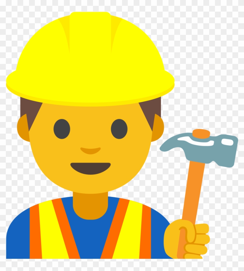 Open - Construction Worker Emoji Png Clipart #1044718
