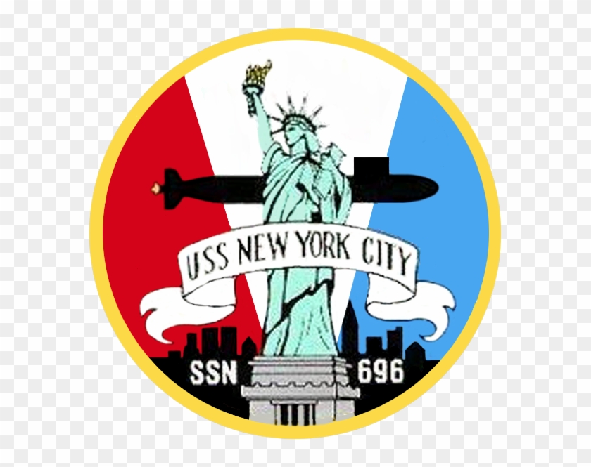 Uss New York City Crest - Uss New York City Ssn 696 Clipart