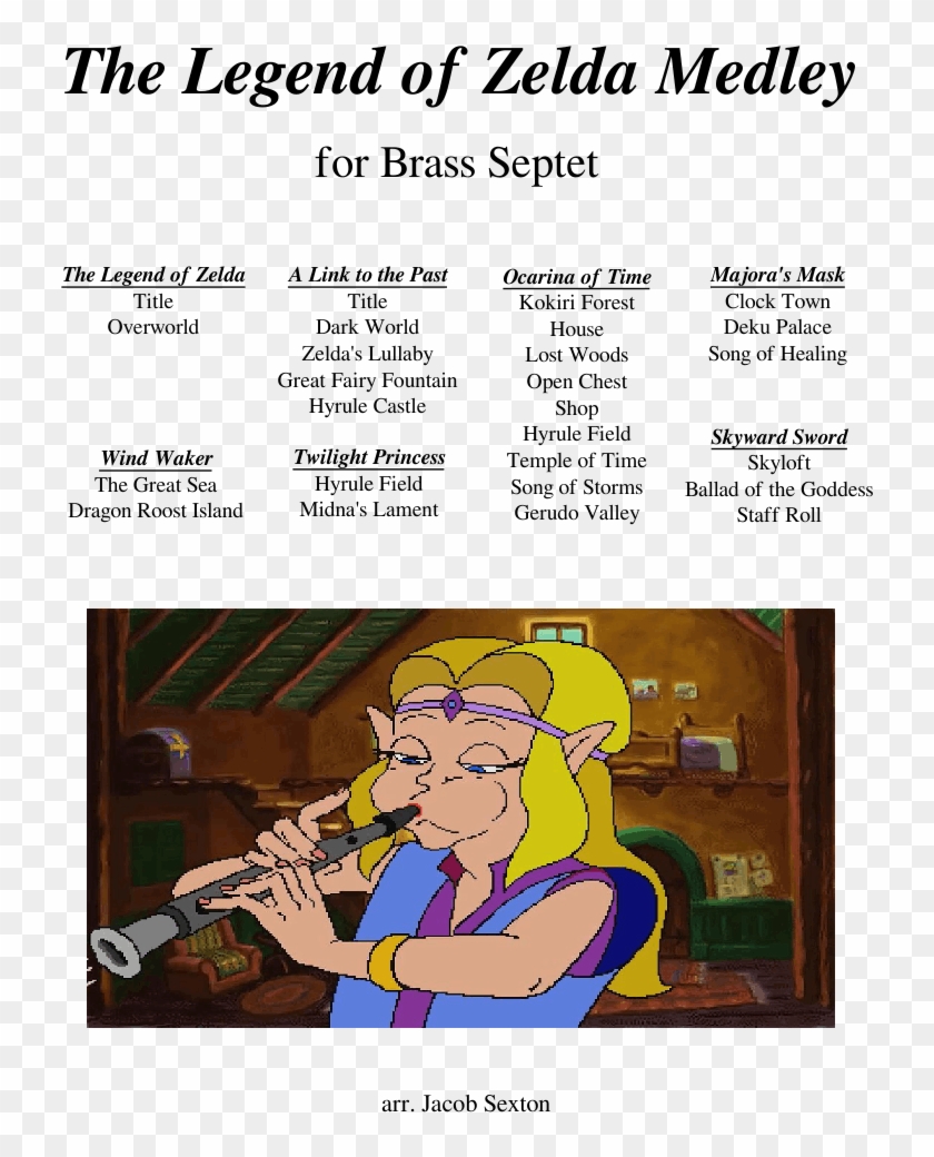 The Legend Of Zelda Medley For Brass - Twilight Princess Legend Of Zelda Great Fairies Clipart #1045124