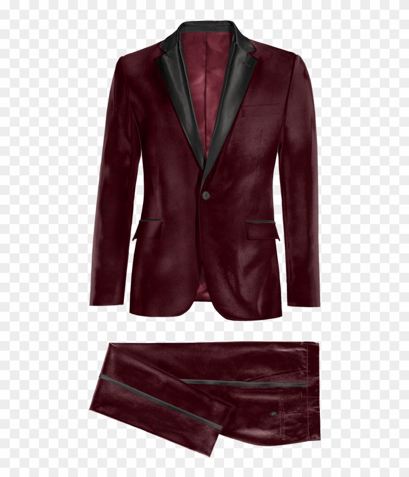 Red & Black Tuxedo - Suit Clipart