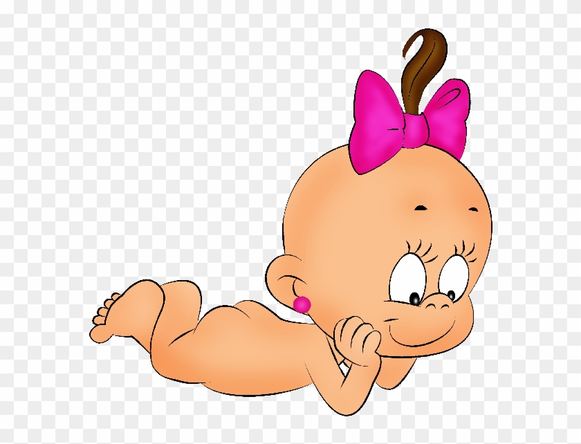 Cute Little Girl Sleep Clipart - Cartoon Baby Girl Crawling - Png Download