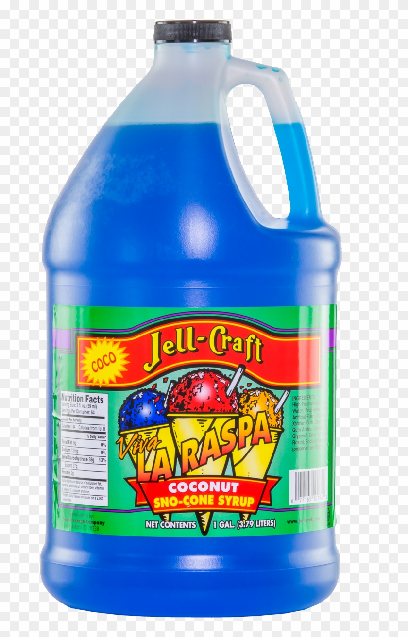 Jell-craft Coconut Snow Cone Syrup - Blue Coconut Snow Cone Clipart #1046344