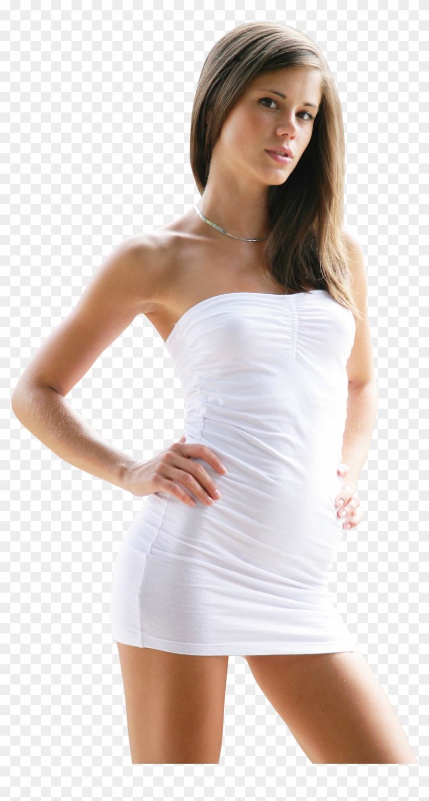 Standing Little Caprice In White Dress Png Image - Голая Little Caprice Clipart #1046466