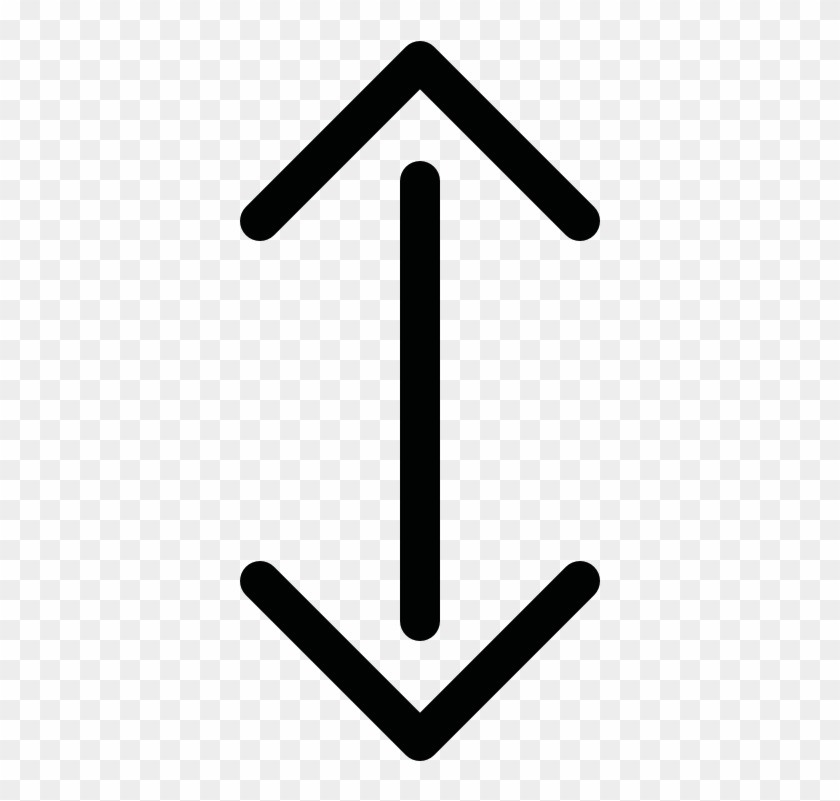 Arrow Double End Vertical - Vertical Line With Arrows Clipart #1046667