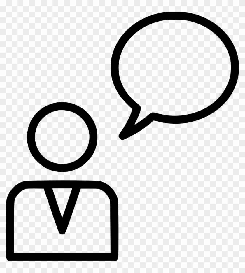 Male Person User Chat Message Bubble Thinking Idea Clipart