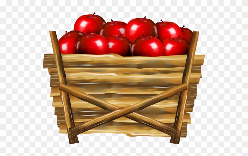 Basket Clipart Apple Tree - Apples In A Basket Clip Art - Png Download