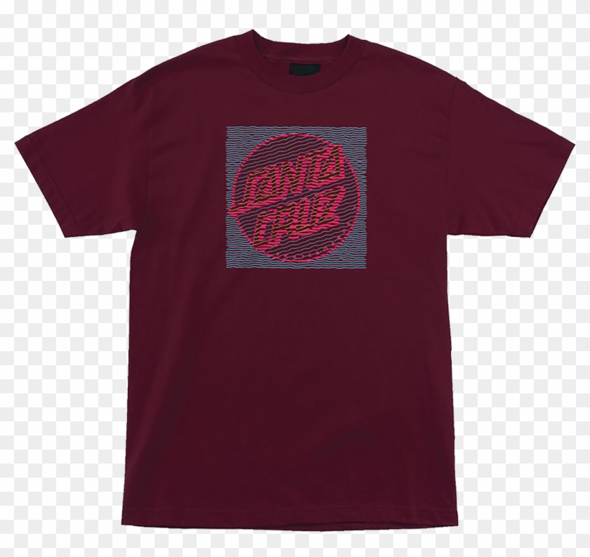 Santa Cruz Wavy Lines Tee - Active Shirt Clipart #1047488