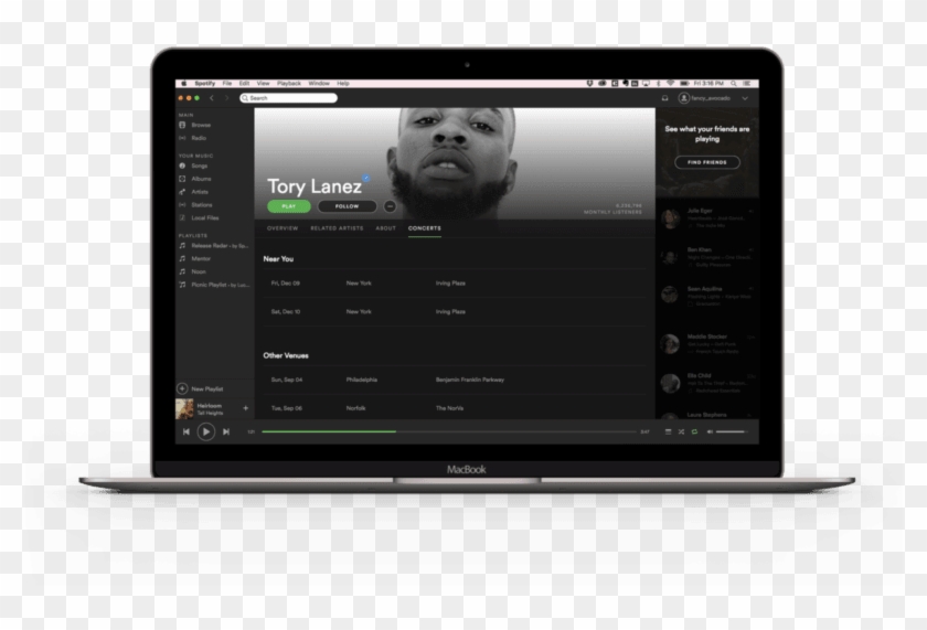 Spotify Added A 'concerts' Tab To Artist Pages So You - Spotify Artist Profile Page Clipart #1047561