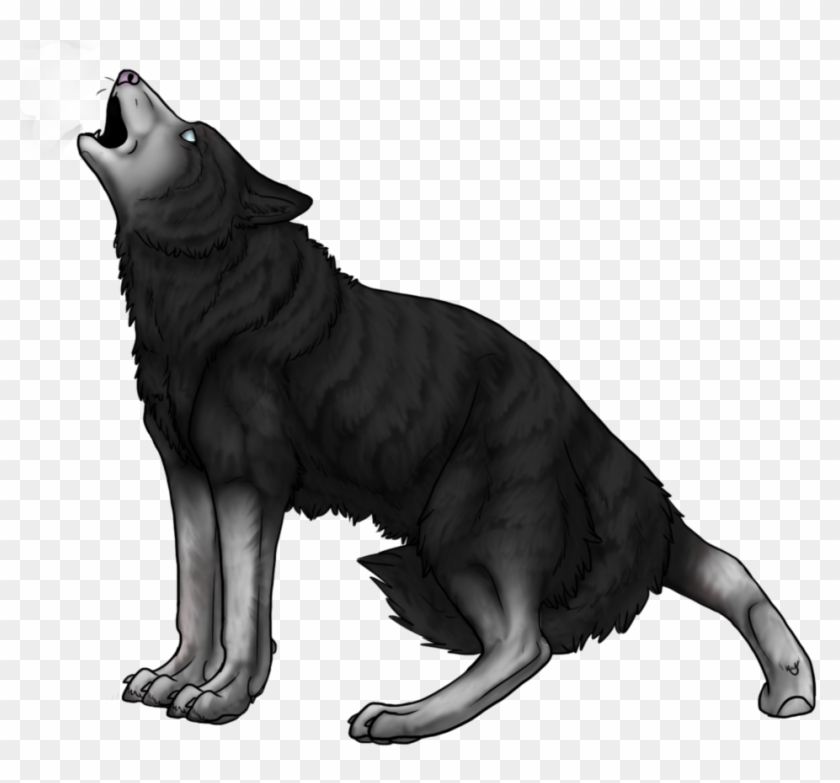 Black Wolf Howling Photo - Illustration Clipart