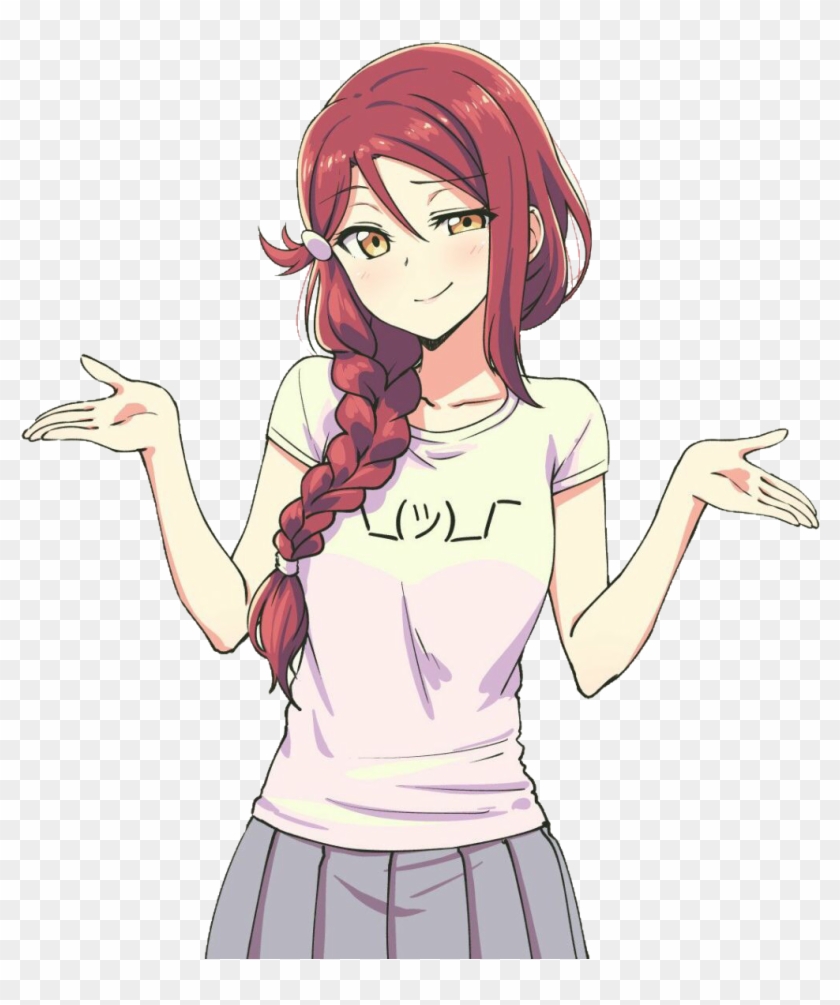 Shrug Sticker - Love Live Sunshine Shrug Clipart #1047861