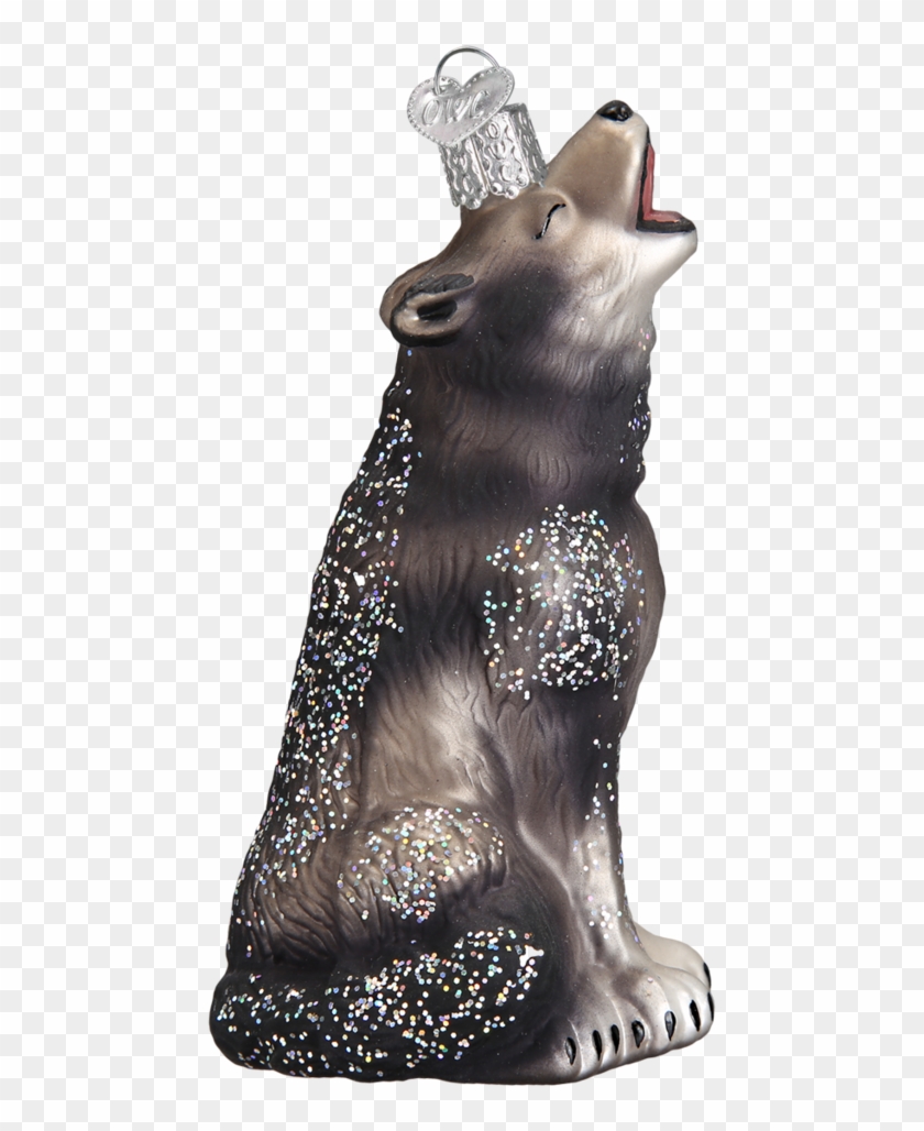 Animals - Wolf Cub Glass Blown Ornament Clipart #1048029