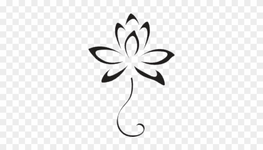 Lotus Tattoos Png Transparent Images - Lotus Flower Png Black And White Clipart #1048986