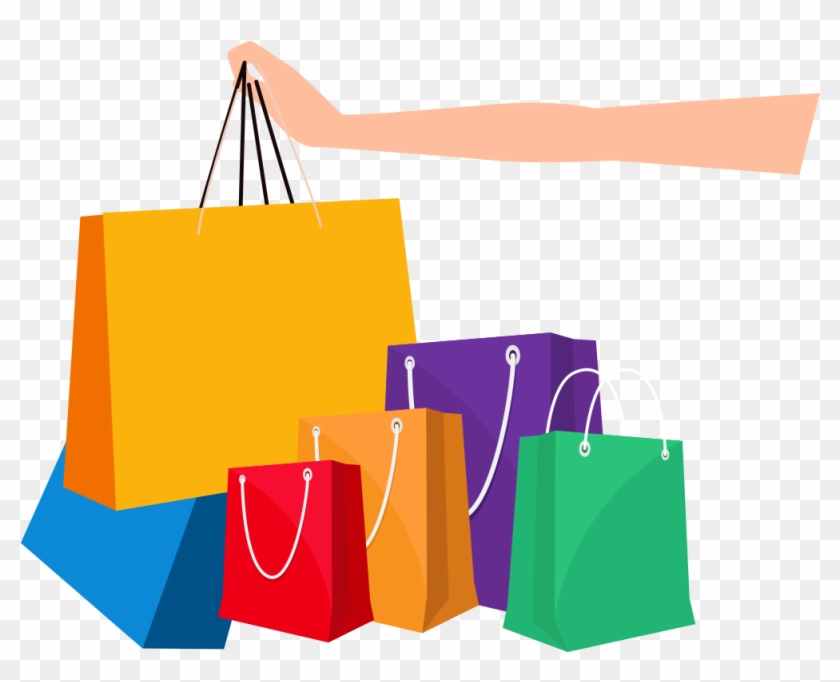 Shopping Bag Png Download Image - Sacolas De Compras Desenho Clipart #1049120