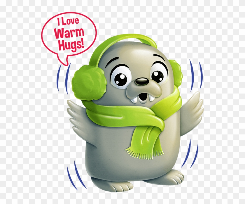Snuggle N Hug Walrus Illo Brrr Cold 650 - Cartoon Clipart
