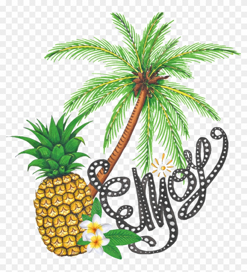 Drawn Pineapple Transparent - Illustration Clipart