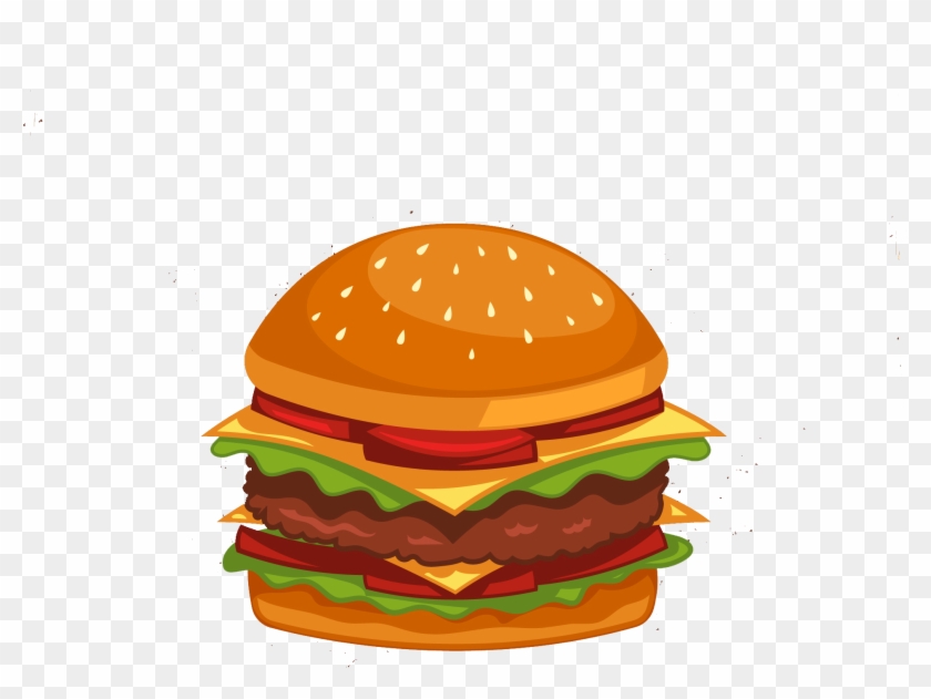 Burger Png Hd Free Vector - Cheeseburger Clipart #1049518