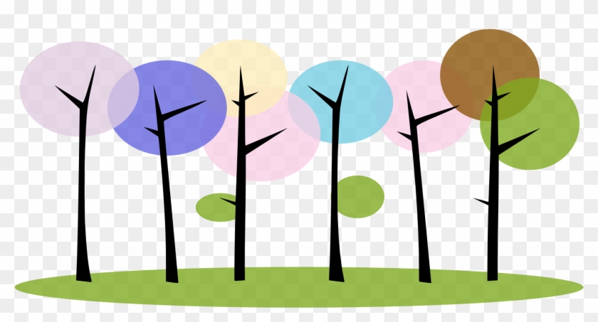 Arboles En Vector Png Con Colores Clipart #1049520