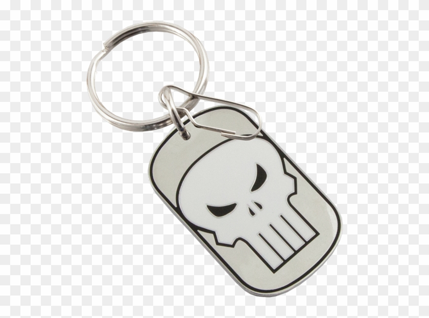 Picture Of Marvel Punisher Tag Enamel Key Chain - Keychain Clipart #1050449