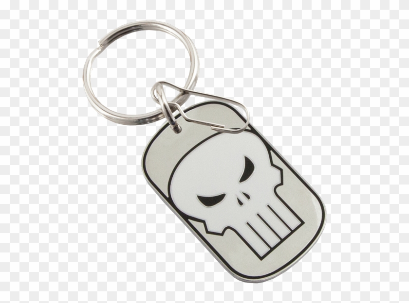 Picture Of Marvel Punisher Tag Enamel Key Chain - Keychain Clipart
