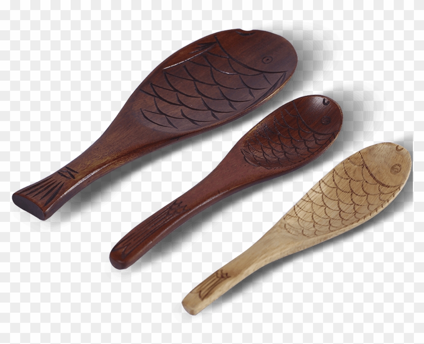 Wind Seasons Solid Wood Tableware Wooden Spoon Fish - Wooden Spoon Clipart #1050869