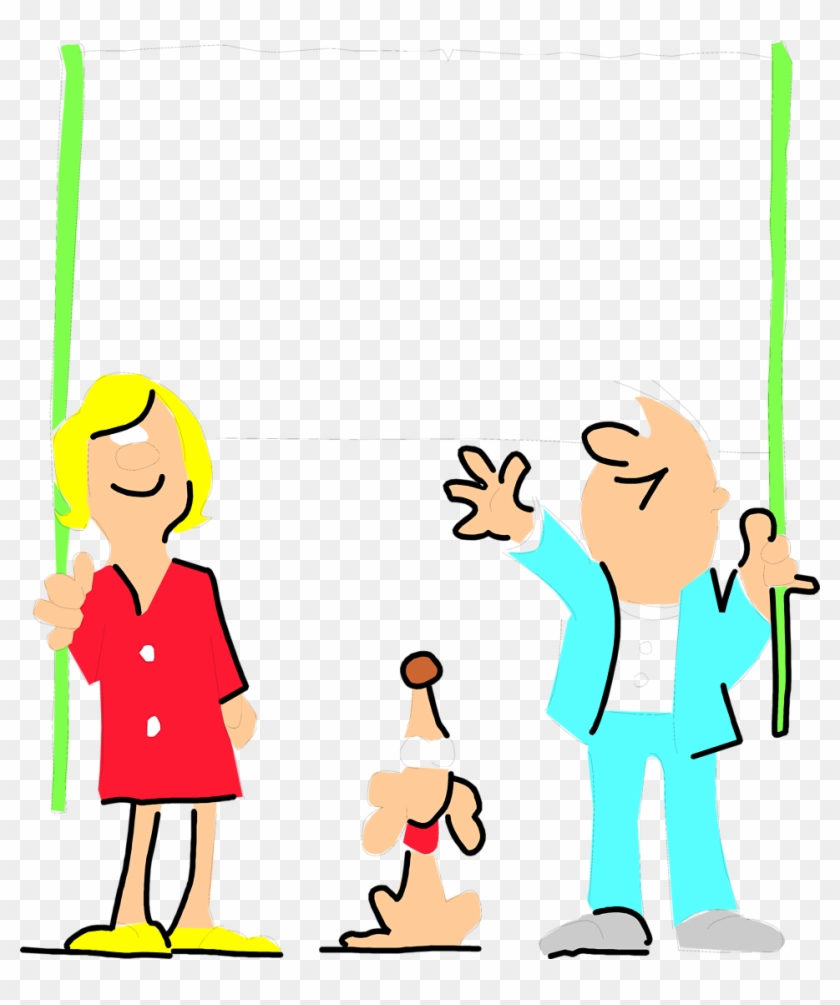 Sign Blank - Man And Woman Holding Sign Clipart - Png Download