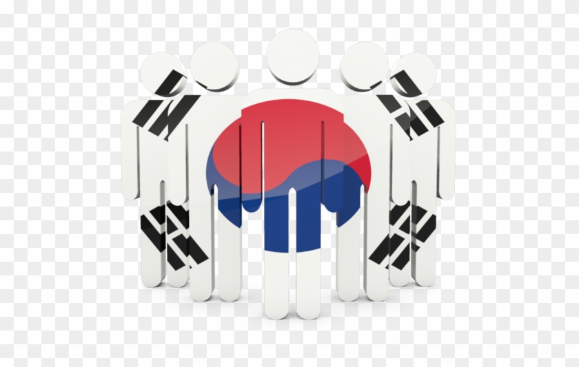 South Korea Clipart Icons - South Korea Flag People - Png Download #1051154