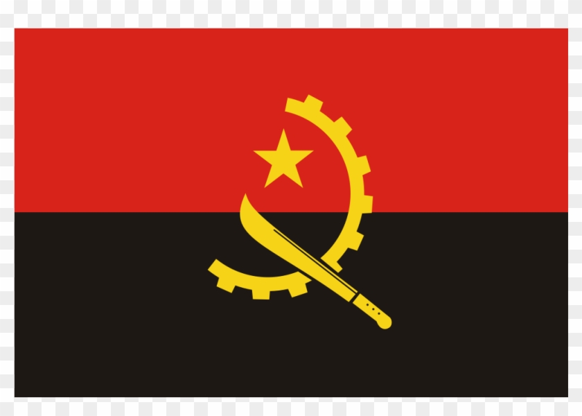Ao Angola Flag Icon - Angola Flag Clipart #1051210