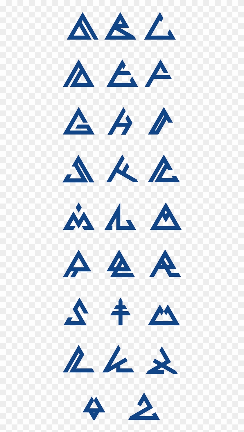 Volcano Is A Geometrical Typeface Based On Equilateral - Triangle Logo Clipart #1051323