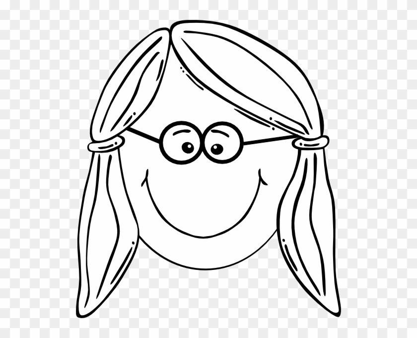 Girl Face With Glasses Svg Clip Arts 534 X 600 Px - Png Download #1051359