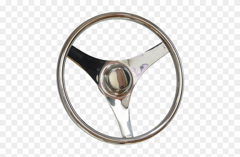 5 Inch Polished Stainless Steel Boat Steering Wheel - Steering Wheel Clipart
