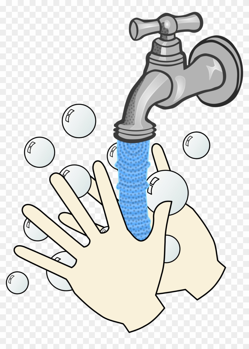 Big Image - Wash Hands With Soap And Water Clipart #1051625